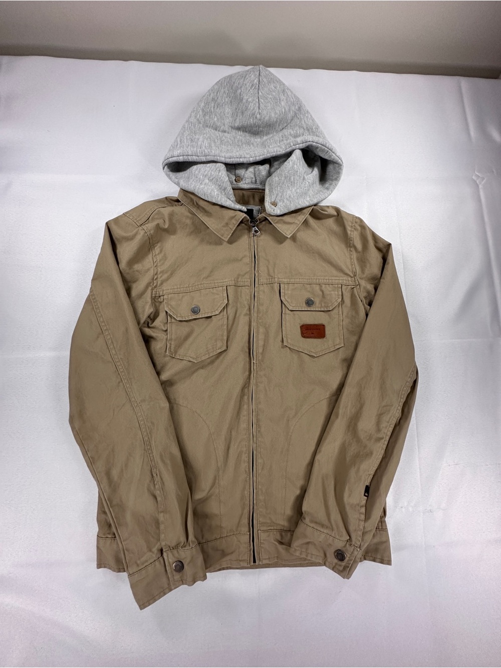 Quiksilver Tiona Tan Hooded Utility Jacket Men’s S